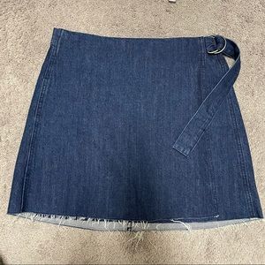 BNWT Madewell Wraparound Denim Mini Skirt